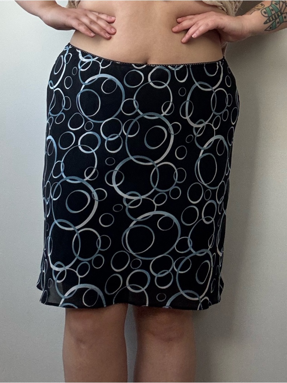 90s Printed Slip Skirt